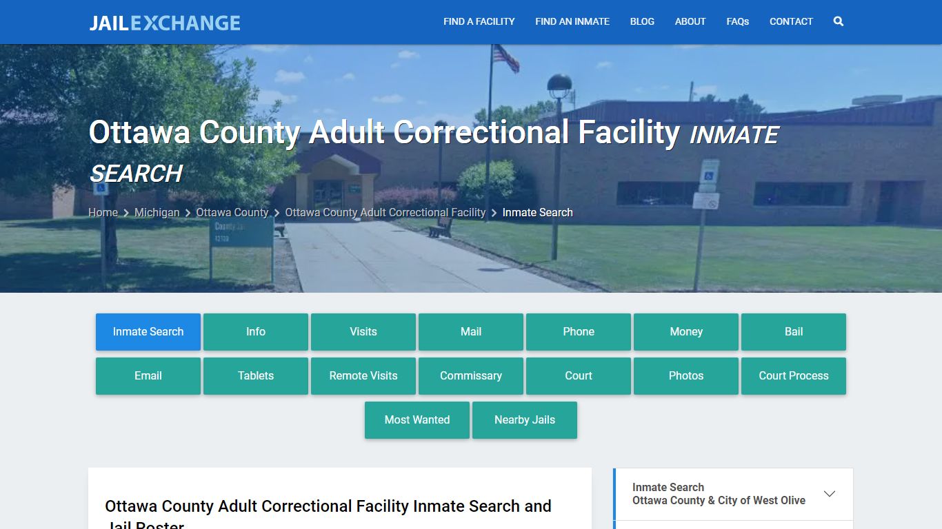 Ottawa County Adult Correctional Facility Inmate Search - Jail Exchange